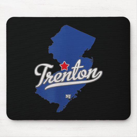 Trenton New Jersey Nj Map Mousepad (Vorne)