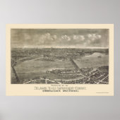 Trenton, NJ Panoramic Map - 1900 Poster (Vorne)