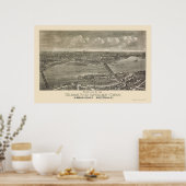 Trenton, NJ Panoramic Map - 1900 Poster (Küche)