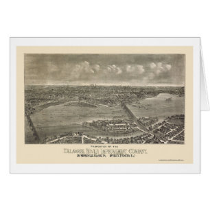 Trenton, NJ panoramische Karte - 1900