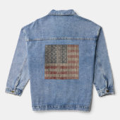 Treny America flagge Aztec Tribal Pattern Jeansjacke (Rückseite)