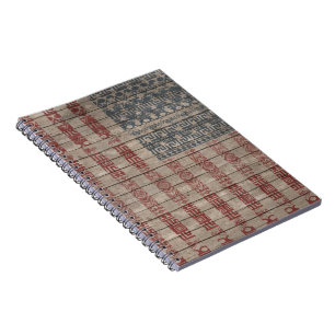 Treny America flagge Aztec Tribal Pattern Notizblock