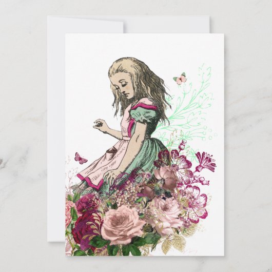 Treny Any Event Alice im Wunderland Tee Party Einladung (Rückseite)