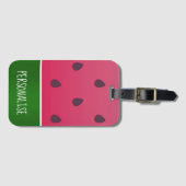 Treny Bold Watermelon Custom Text Gepäckanhänger (Vorderseite (Horizontal))