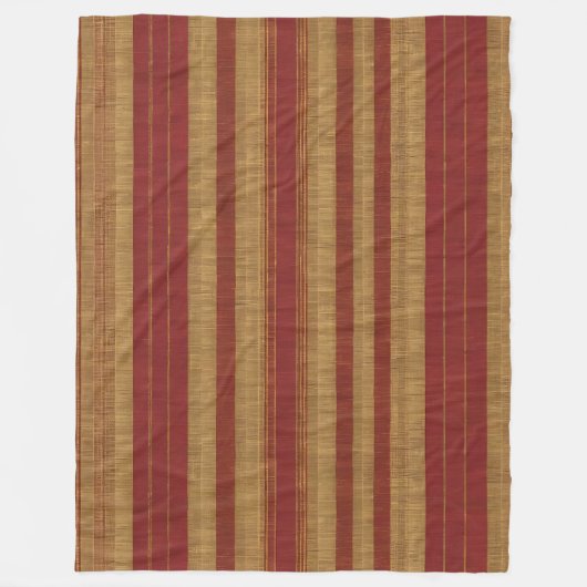 Treny Burgundy Gold Luxury Linen Collection Fleecedecke (Vorderseite)