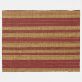 Treny Burgundy Gold Luxury Linen Collection Fleecedecke (Vorderseite (Horizontal))
