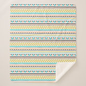 Treny Geometric Aztec Inspiriertes Muster Sherpadecke (Vorderseite)