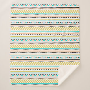 Treny Geometric Aztec Inspiriertes Muster Sherpadecke