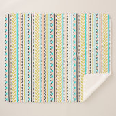 Treny Geometric Aztec Inspiriertes Muster Sherpadecke (Vorderseite (Horizontal))
