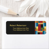 Treny Geometric Retro Pattern Rücksendeadresse (Insitu)