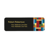 Treny Geometric Retro Pattern Rücksendeadresse (Vorne)