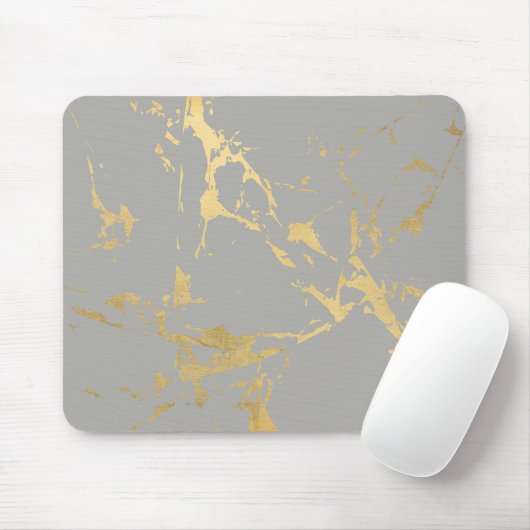 Treny Gold Marble Muster auf Grau Mousepad (Mit Mouse)