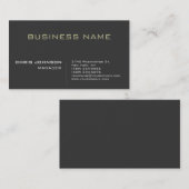 Treny Gray Charming Manager Business Card Visitenkarte (Vorne/Hinten)
