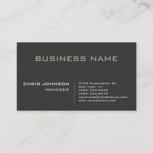 Treny Gray Charming Manager Business Card Visitenkarte