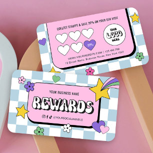 Treny Groovy Logo Retro Girly Friseursalon Treuekarte