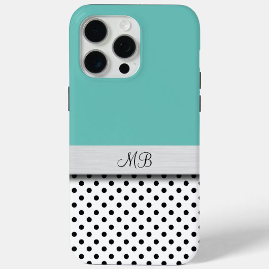 Treny Ladys Monogram Polka Dot Pattern Case-Mate iPhone Hülle (Rückseite)