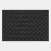 Treny Matte Black und White Pattern Minimalistisch Geschenkpapier Set (Vorderseite 3)