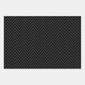 Treny Matte Black und White Pattern Minimalistisch Geschenkpapier Set (Vorderseite)