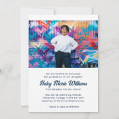 Treny Retro Custom Two Foto Abschluss Ankündigung (Rückseite)