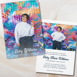 Treny Retro Custom Two Foto Abschluss Ankündigung