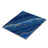 Treny Royal Blue Gold Marble Collection Fliese (Seite)