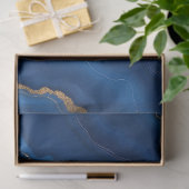 Treny Royal Blue Gold Marble Collection Seidenpapier (Geschenk)