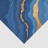 Treny Royal Blue Gold Marble Collection Seidenpapier (Ausschnitt)