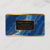 Treny Royal Blue Gold Marble Collection Visitenkarte (Vorderseite)