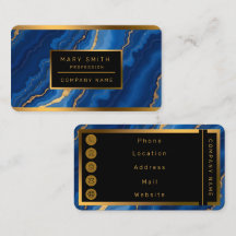 Treny Royal Blue Gold Marble Collection