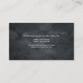 Treny Style Gray Monogram Minimalistisch Schlicht Visitenkarte (Rückseite)