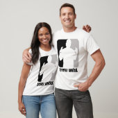 Trenz Unltd. - Schwarzes u. graues Logo weiße T T-Shirt (Unisex)