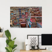 Treppe alter Bücher Poster (Heimbüro)