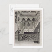 Treppe auf Strawberry Hill, graviert von J. Newto Postkarte (Vorne/Hinten)