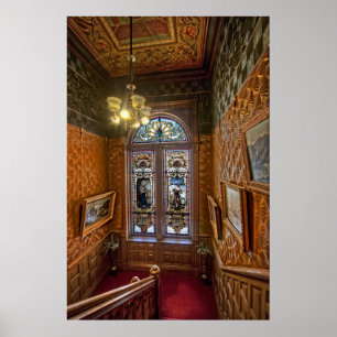 Treppe aus festem Glas in Clark Mansion - MONTANA Poster