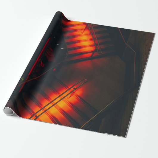 Treppe aus schwarzem Metall Geschenkpapier (Ungerollt)