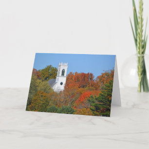 Treppe der Kirche im Herbst Karte