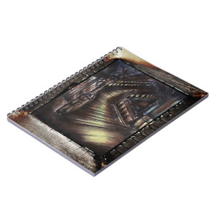 Treppe des Lichtplakats Notizblock