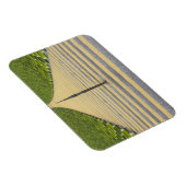 Treppe des Stadions zwischen Reihen der grünen Sit Magnet (Rechte Seite)