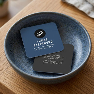 Treppe Fachmann Bauunternehmer Quadratische Visitenkarte