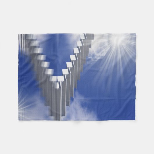 Treppe Fleecedecke (Vorderseite (Horizontal))