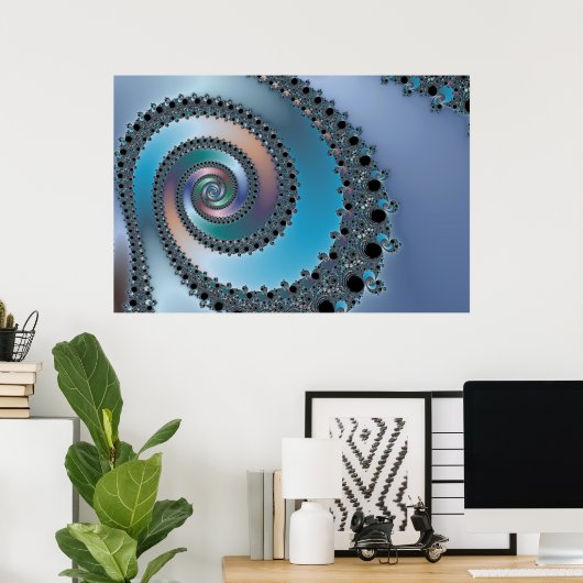 Treppe - Fraktal Poster (Heimbüro)