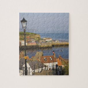 Treppe hinunter zum Hafen, Whitby, Norden Puzzle