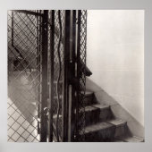 Treppe im Gebäude Poster (Vorne)
