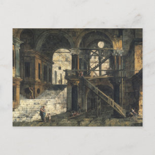 Treppe in einem Renaissancehaus, c.1741-42 Postkarte