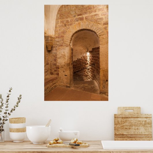 Treppe in Mikveh Bathhouse Poster (Küche)