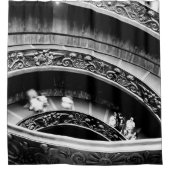 Treppe in Schwarz und Weiß Duschvorhang (Vorderseite)