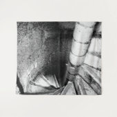 Treppe in Schwarz und Weiß Wandteppich (Vorderseite (Horizontal))