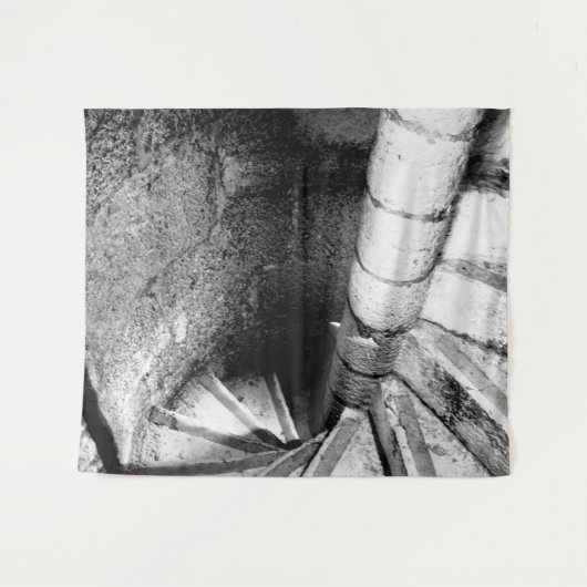 Treppe in Schwarz und Weiß Wandteppich (Vorderseite (Horizontal))