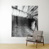 Treppe in Schwarz und Weiß Wandteppich (Beispiel)