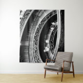 Treppe in Schwarz und Weiß Wandteppich (Beispiel)